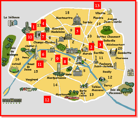 Paris Map English