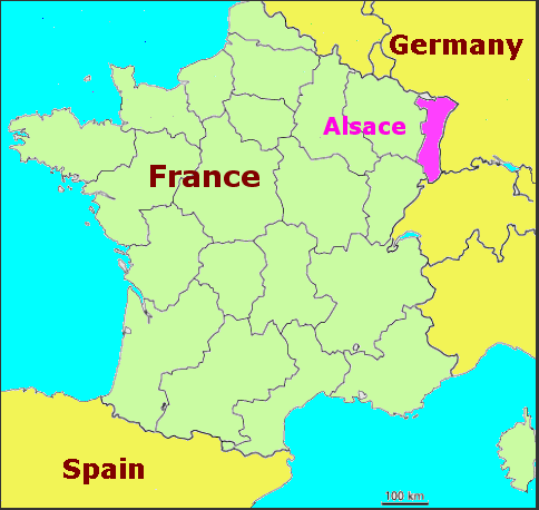 Map of ALsace