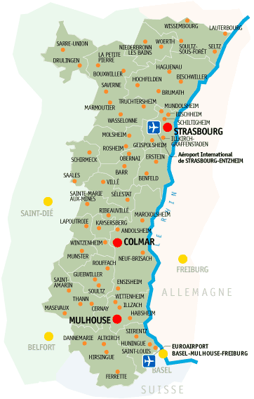 Map of Alsace